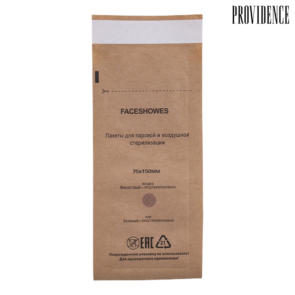Providence 100 Pcs Disposable Disinfection Bags Self-Sealing Tahan Panas Universal Sanitary Pouch Profesional Multi-Use Nail Art Alat Sterilisasi Kraft Bags Rumah Digunakan