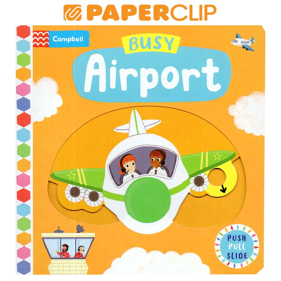 BUSY AIRPORT - PUSH PULL SLIDE BOOK