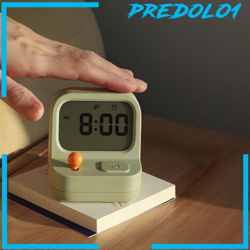 [Predolo1] Jam Alarm Fungsi Tunda Non Detak Jam Meja Untuk Kamar Tidur Ruang Belajar
