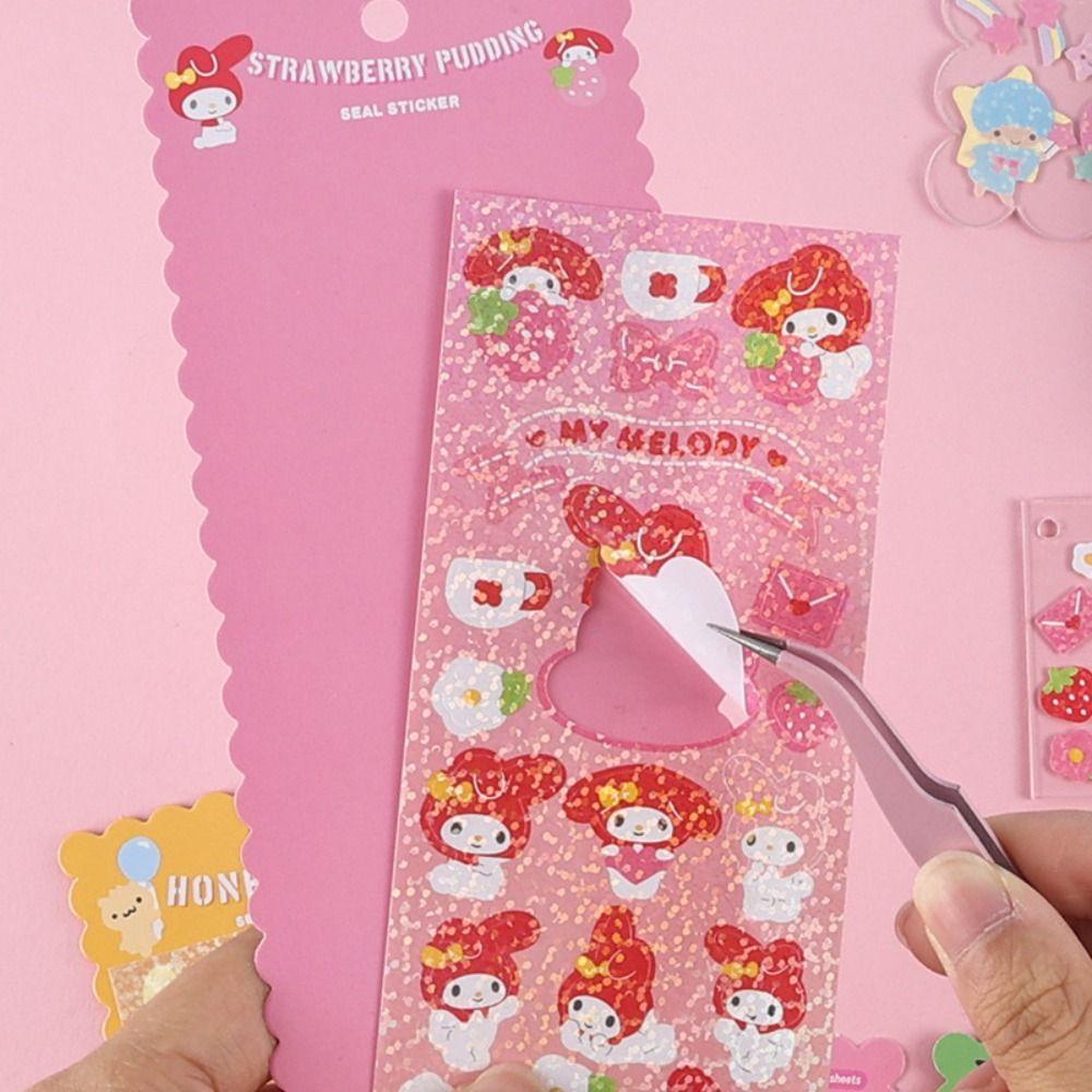 Mxbeauty DIY Stiker Hias Anime Kartun Siswa Akun Tangan Melody Kuromi Mainan Anak Stationery Album Jurnal Sticker