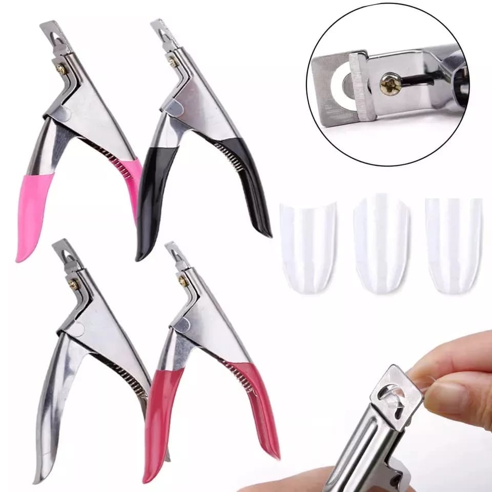 Edge Clipper Cutter Gunting Kuku Palsu Soligen Stainless Steel Bentuk U/Nail Art Tools Clipper S847 Bagus