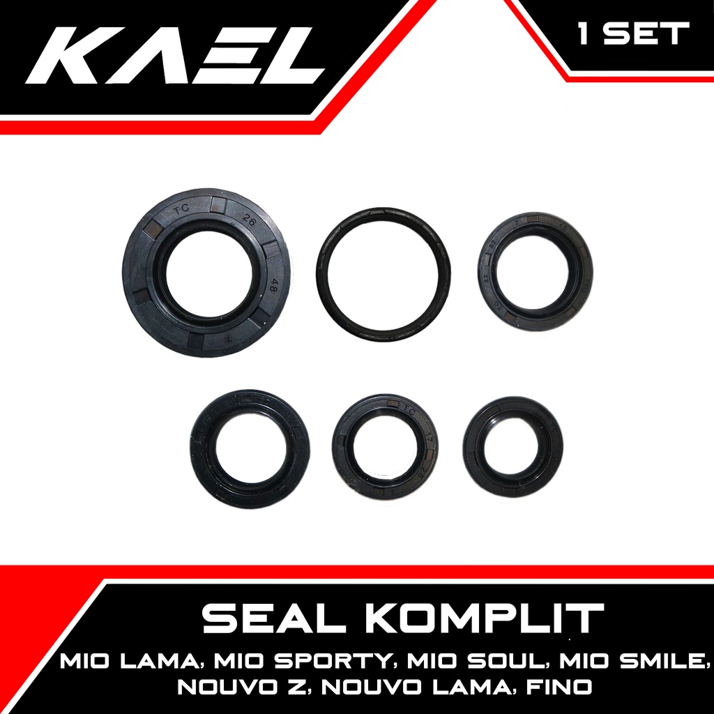 Seal Oli Komplit Mio Lama Sporty Soul Smile&amp; Nouvo Old Z &amp; Fino Sil Oil Assy Set Kit Komplet Lengkap