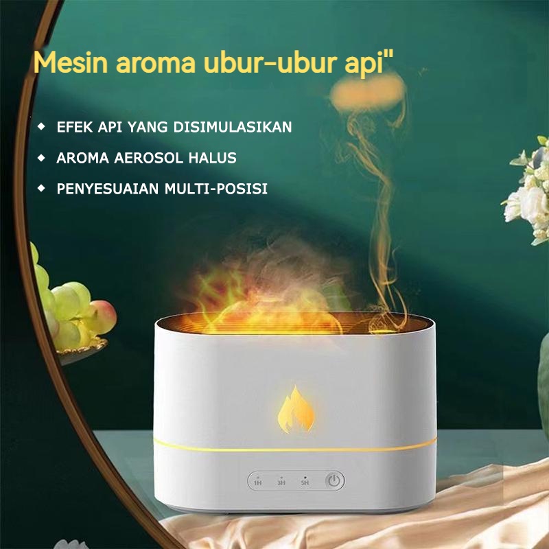 Akane Zora  200ml Flame Aromatherapy Machine / Air Humidifier Aromatherapy Purifier Diffuser Colorful  Ilusi Api Aroma Terapi Essential Oil / Pengharum Ruangan  -MYLike Official