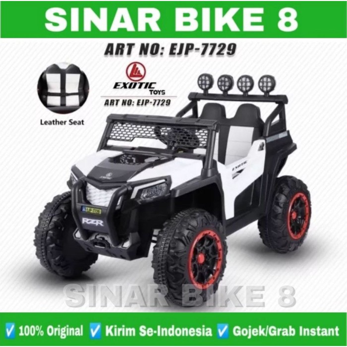 Mobilan Aki EXOTIC EJP 7729 Jok Kulit Remote Control Mainan Anak