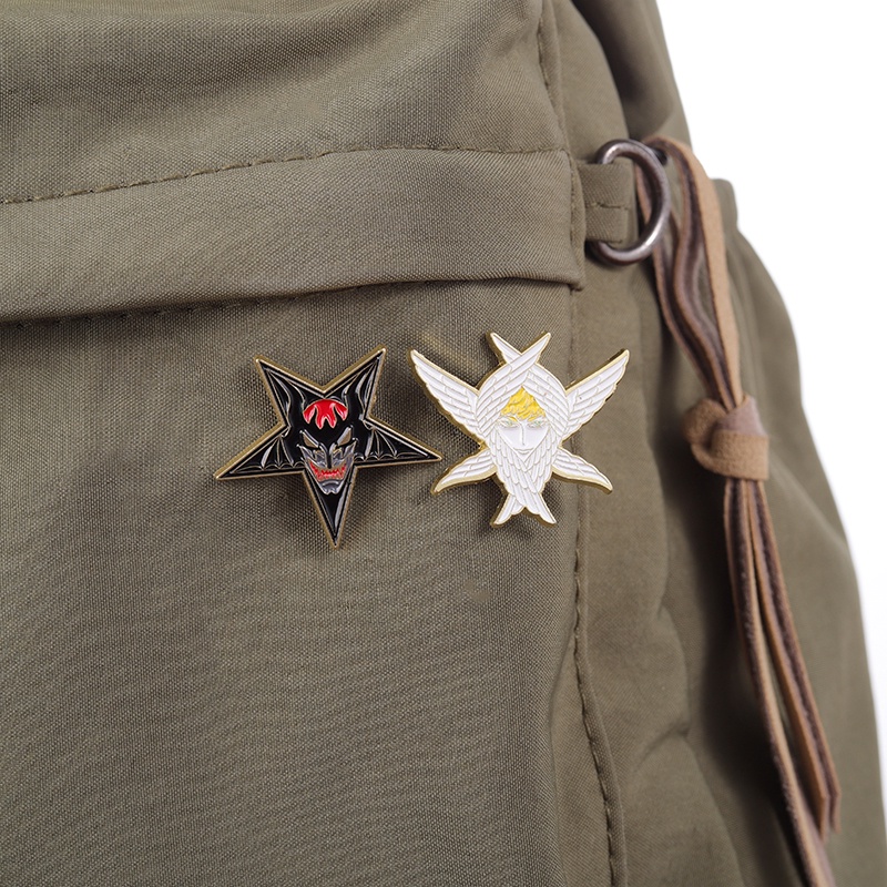 Kreatif Kartun Devilman Angel Enamel Pin Lucu Avatar Bros Lencana Kerah Lapel Pin DIY Badge Perhiasan Fans Hadiah