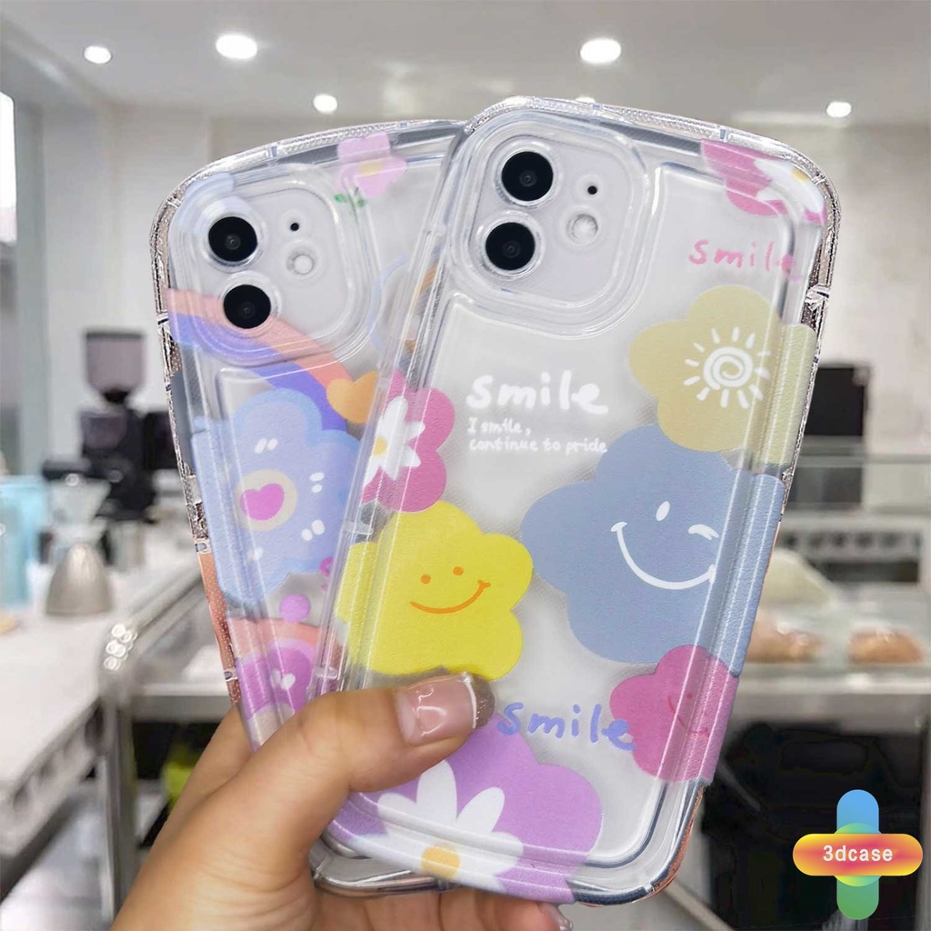 Casing Samsung A22 A03S A50 A32 A14 A13 A23 A52 A12 A03 A04 A04S A02S A20 A50S A30S A52S A30 M12 M22 M32 A125 A14 LTE A13 Lie A037F F12 M04 M10S M02S A025 A205 A305 F02S Y22S Y20I Y12S Y17 Y15 Y15S Colourful Smile Flower Camera Lens Protection Soap Case