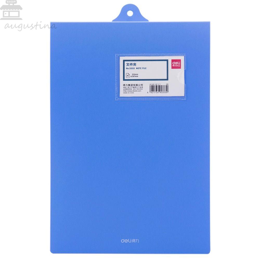 Agustina A4 Gantung File Folder Sekolah Biru Tempat Kwitansi Dokumen Klip Single Clip Test Paper Memo Clip Board