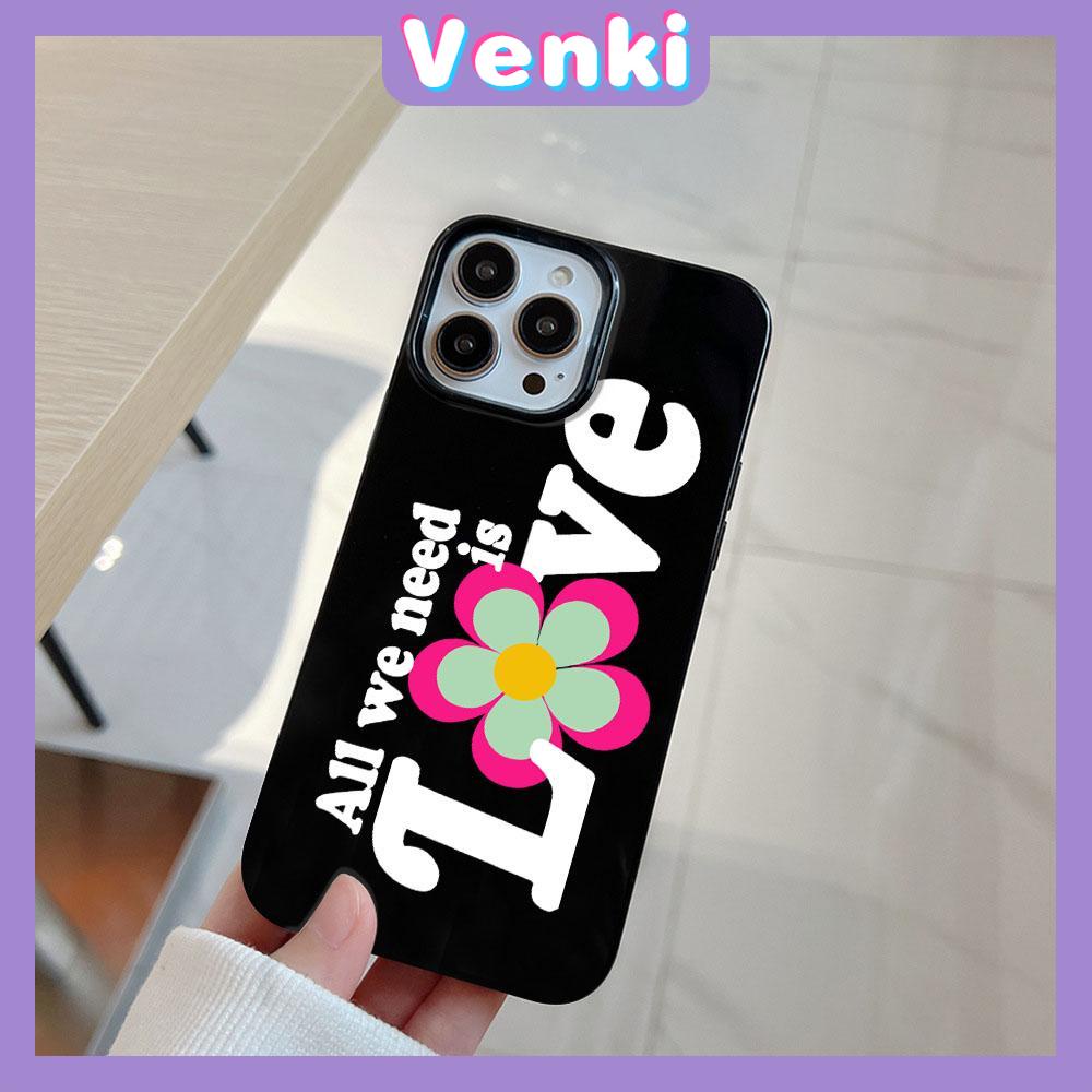 Case for iPhone 11 Soft TPU Glossy Black Candy Case Cute Flower Love Camera Protection Shockproof For iPhone 14 13 12 11 Pro Max 7 8 Plus X XR