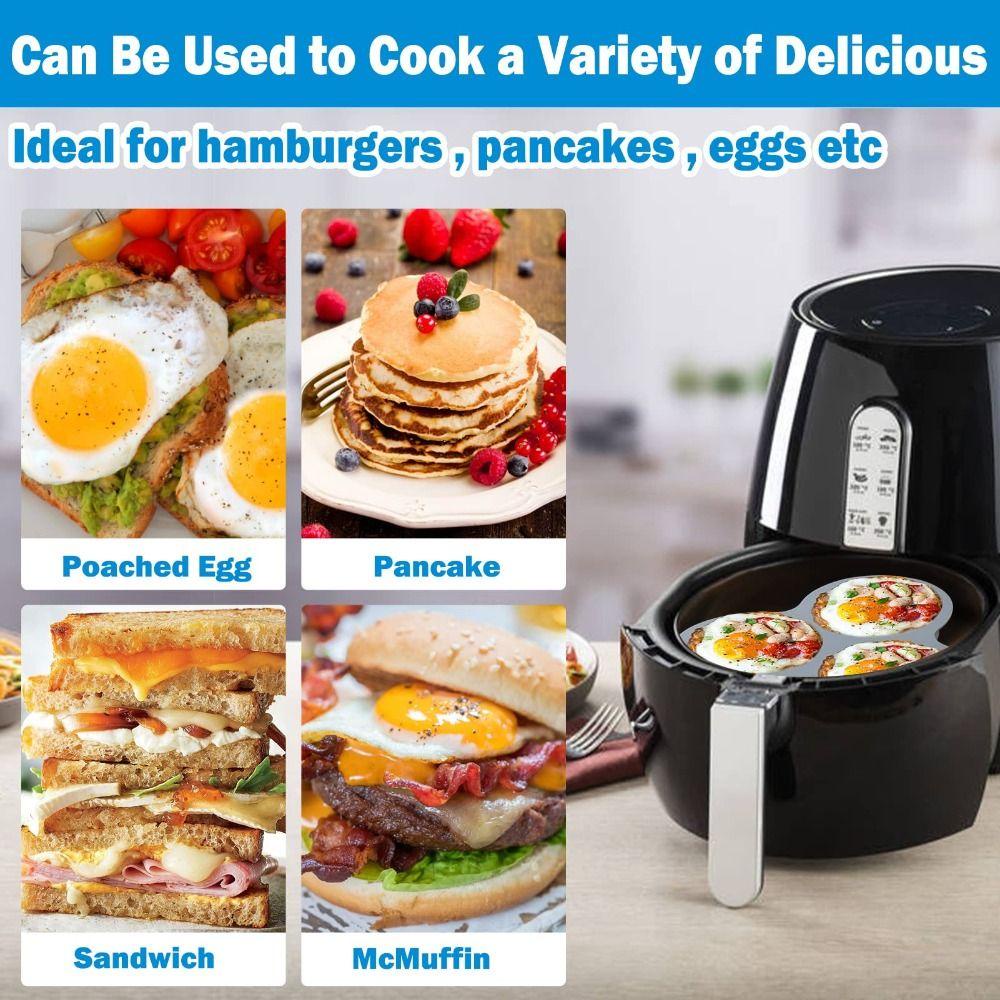 TOP Air Fryer Egg Pan Multifungsi Non Stick Air Fryer Aksesoris Pemanas Baking Pad Cetakan Telur