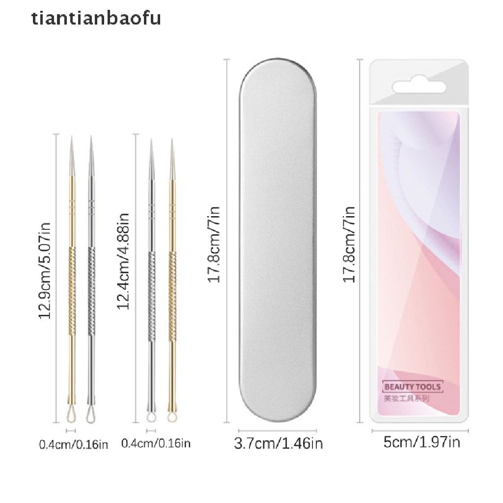 [tiantianbaofu] 1pc Penghilang Komedo Jerawat Extractor Popper Jerawat Noda Komedo Komedo Alat Butik