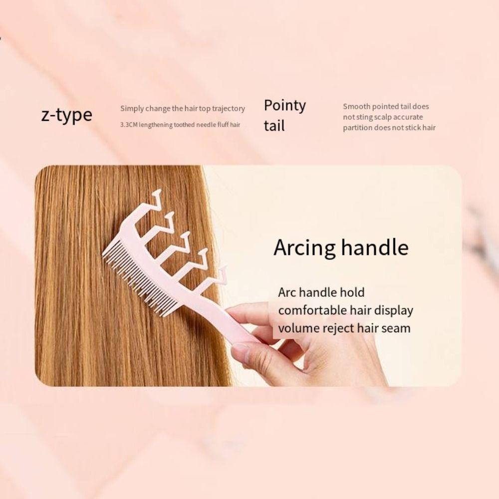 Agustina Fluffy Seam Comb Rumah Tangga Berongga Keluar Membuat Gaya Rambut Penutup Jahitan Rambut Bulu Halus Z Stitch Comb