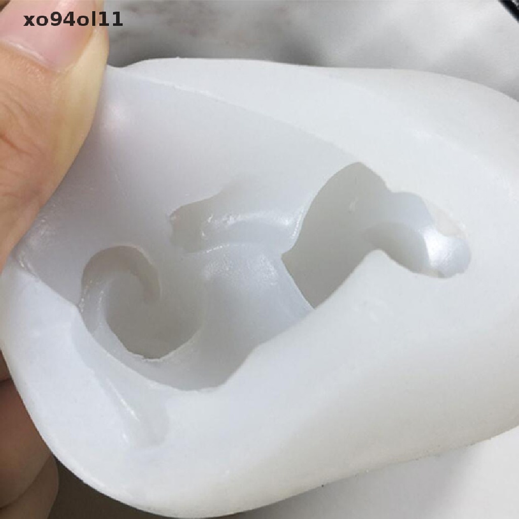 Xo 3D Kartun Kucing Resin Cetakan Kue Topper Cetakan Silikon DIY Alat Membuat Sabun OL