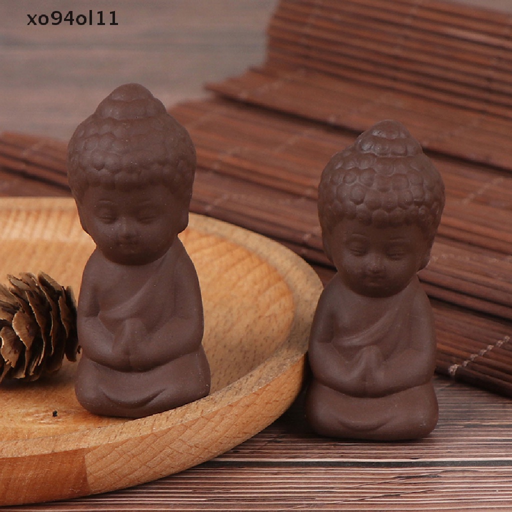 Xo 1Pc Aksesoris Taman Mini Meditasi Patung Buddha Patung Keramik Dekorasi Rumah OL