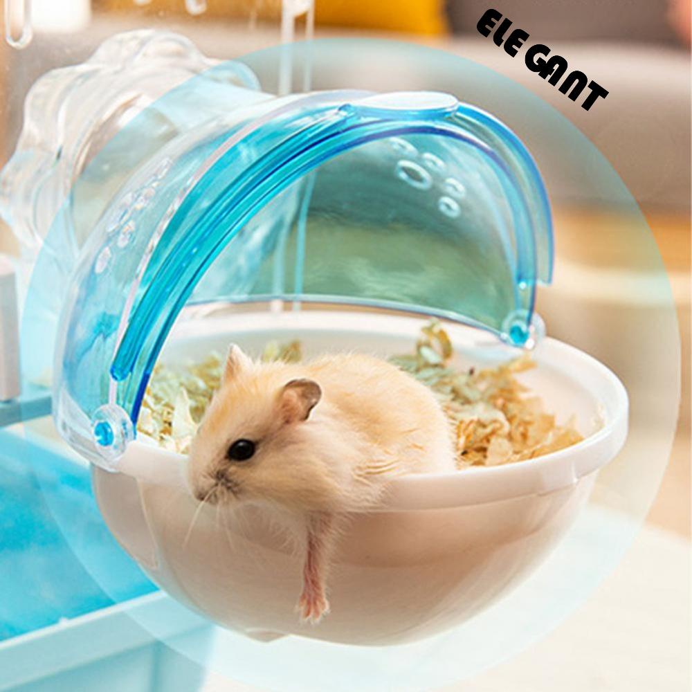 [Elegan] Hamster Villa Plastics Perlengkapan Hewan Peliharaan Bulat Bernapas Ruang Sauna