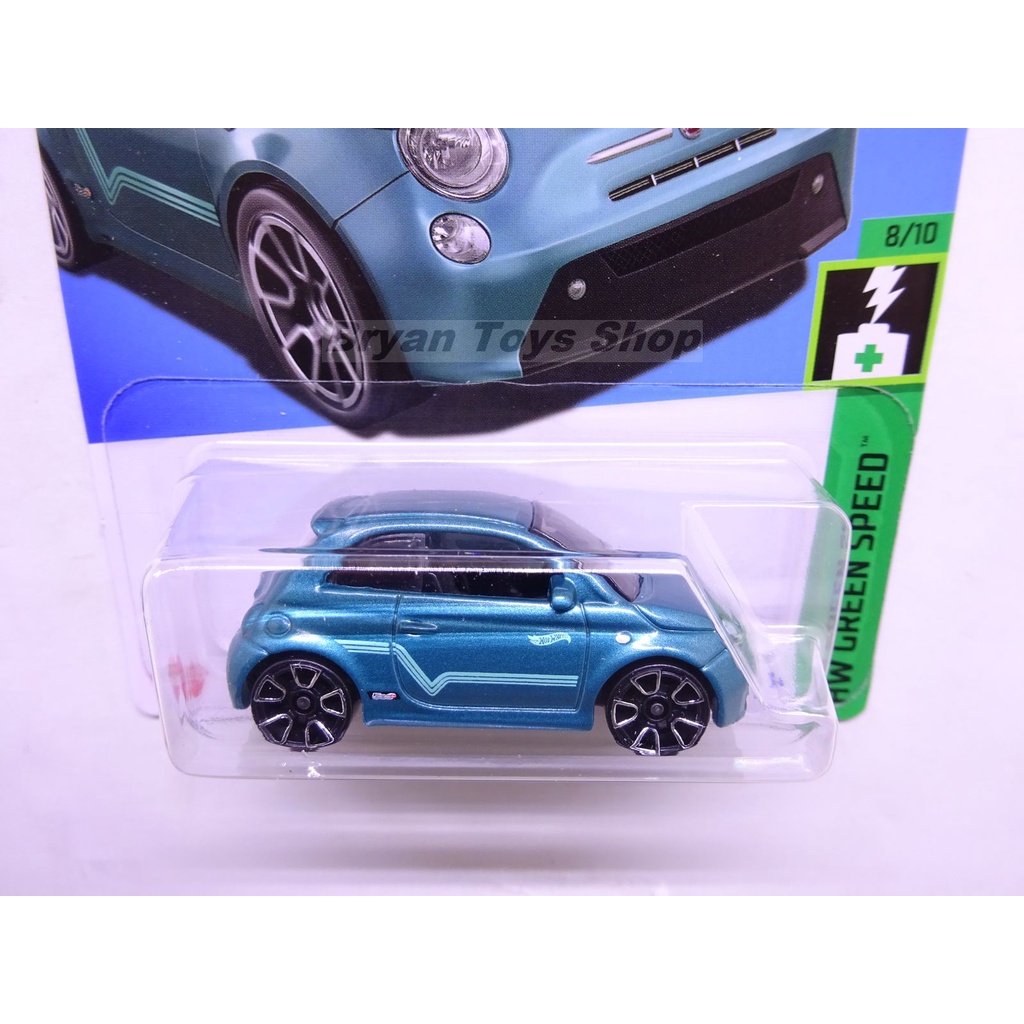 Hot Wheels Fiat 500e Hijau