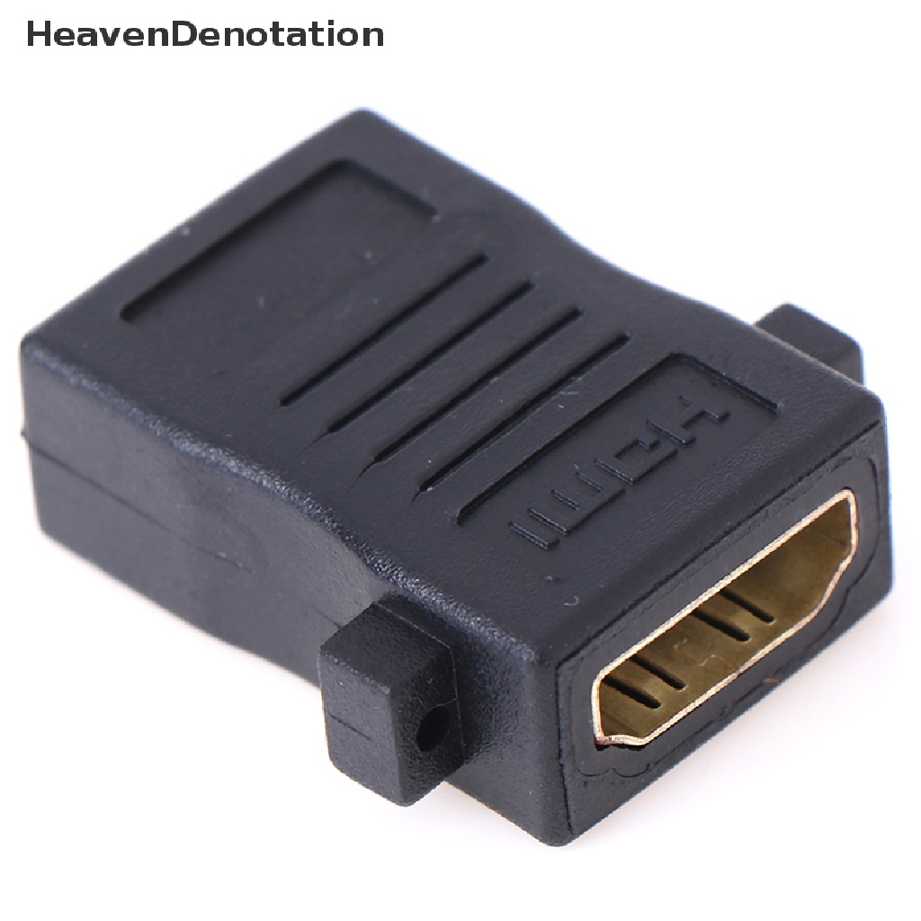 [HeavenDenotation] Konektor Adaptor Extension Coupler Dudukan Panel HDMI Female Ke Female HDV