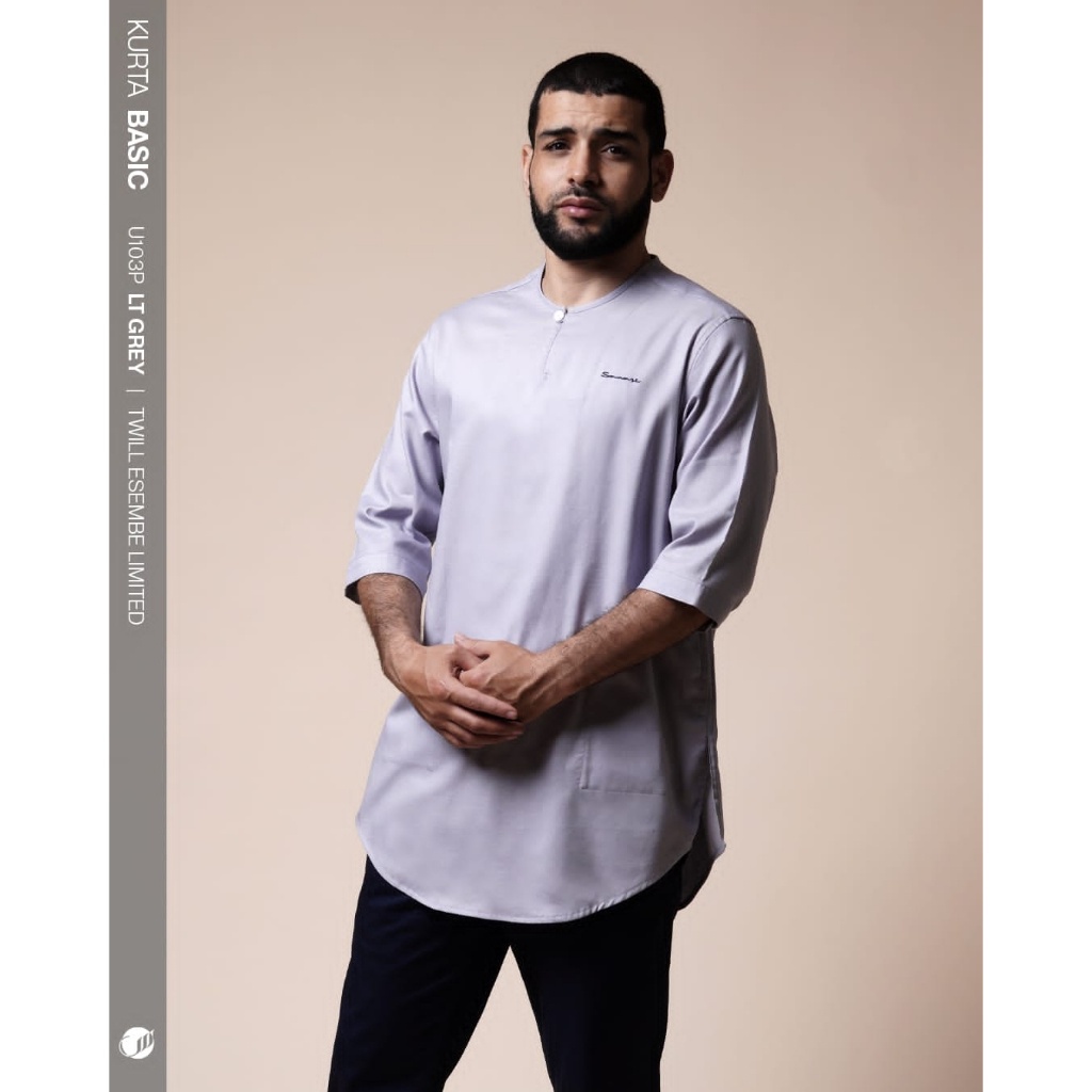 U103P SAMASE Koku Basic Koko Kurta Pria Lengan 3/4