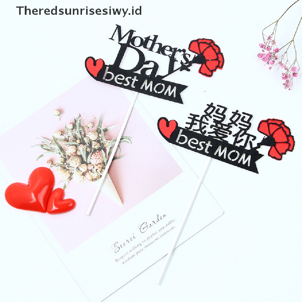 # Kado Mom &amp; PAPA DIY # 2023hiasan Kue Happy Mother's Day Akrilik Love Mum Best Mom Cake Topper Decor~