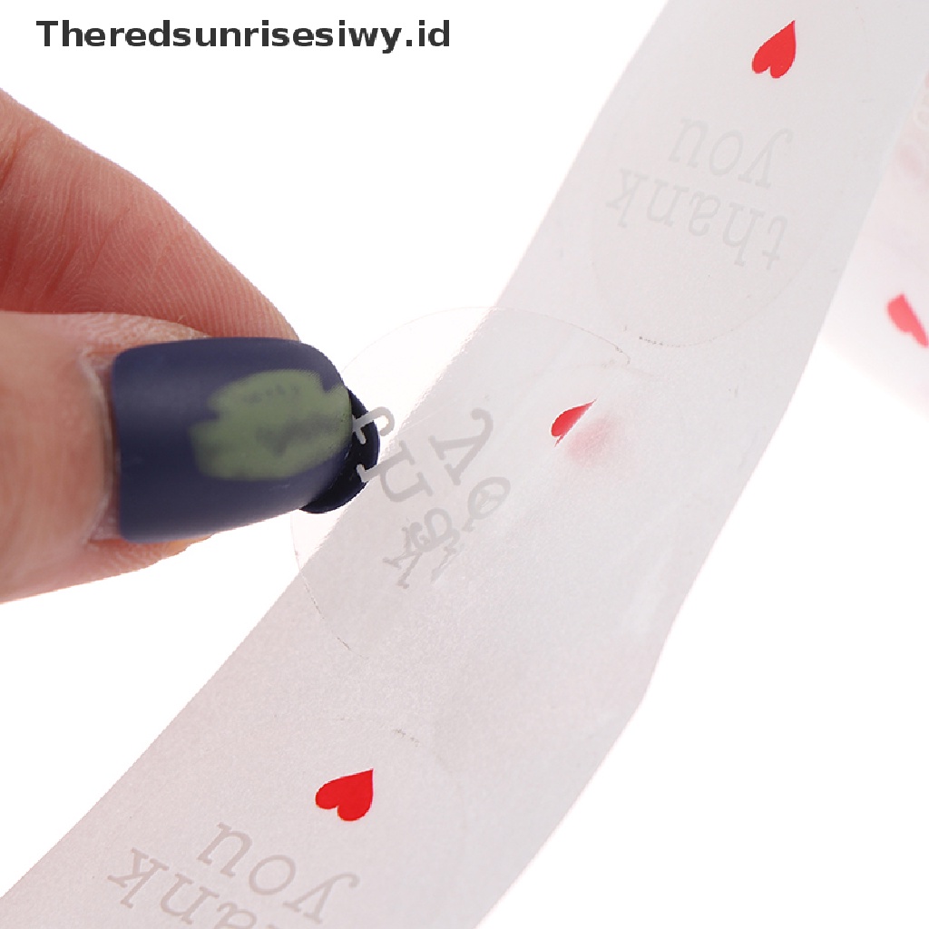 # Kado Mom &amp; PAPA DIY # 500pcs Label Segel Kertas Thank You Stiker Handmade Dengan Love Gift Bake Decor~