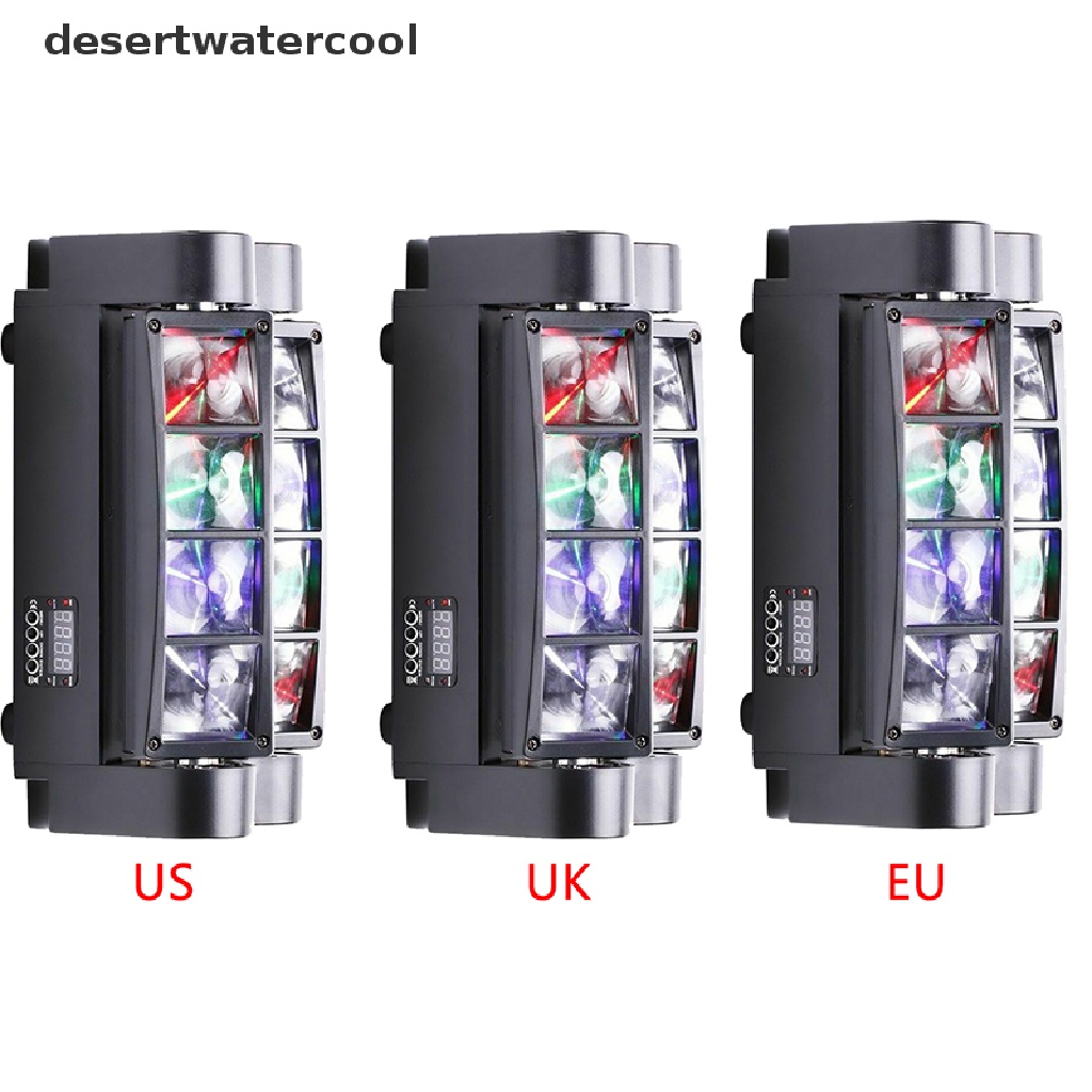 Deid RGBW 80W LED Spider Strobo Moving Head Stage Lighg DMX Kontrol Suara Untuk DJs Martijn