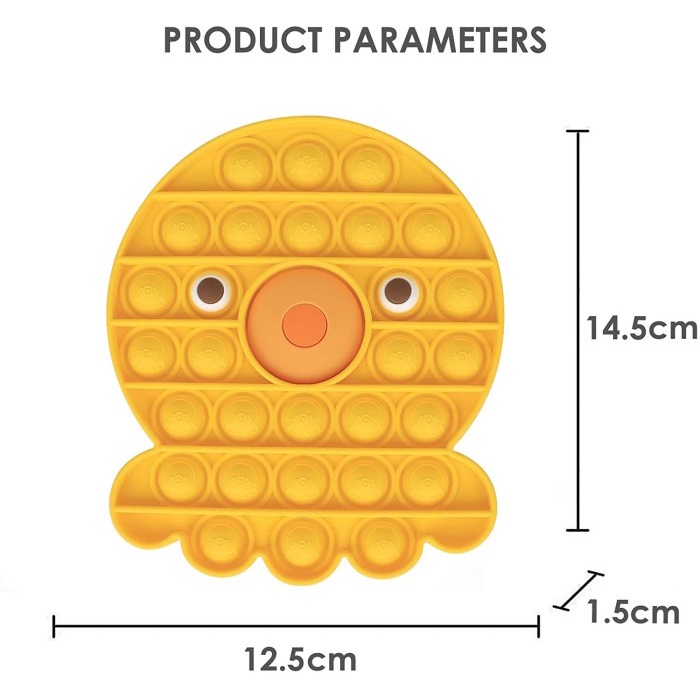 Pop It Octopus Mainan Sensorik Anak Fidget Toy Pop It Model Gurita