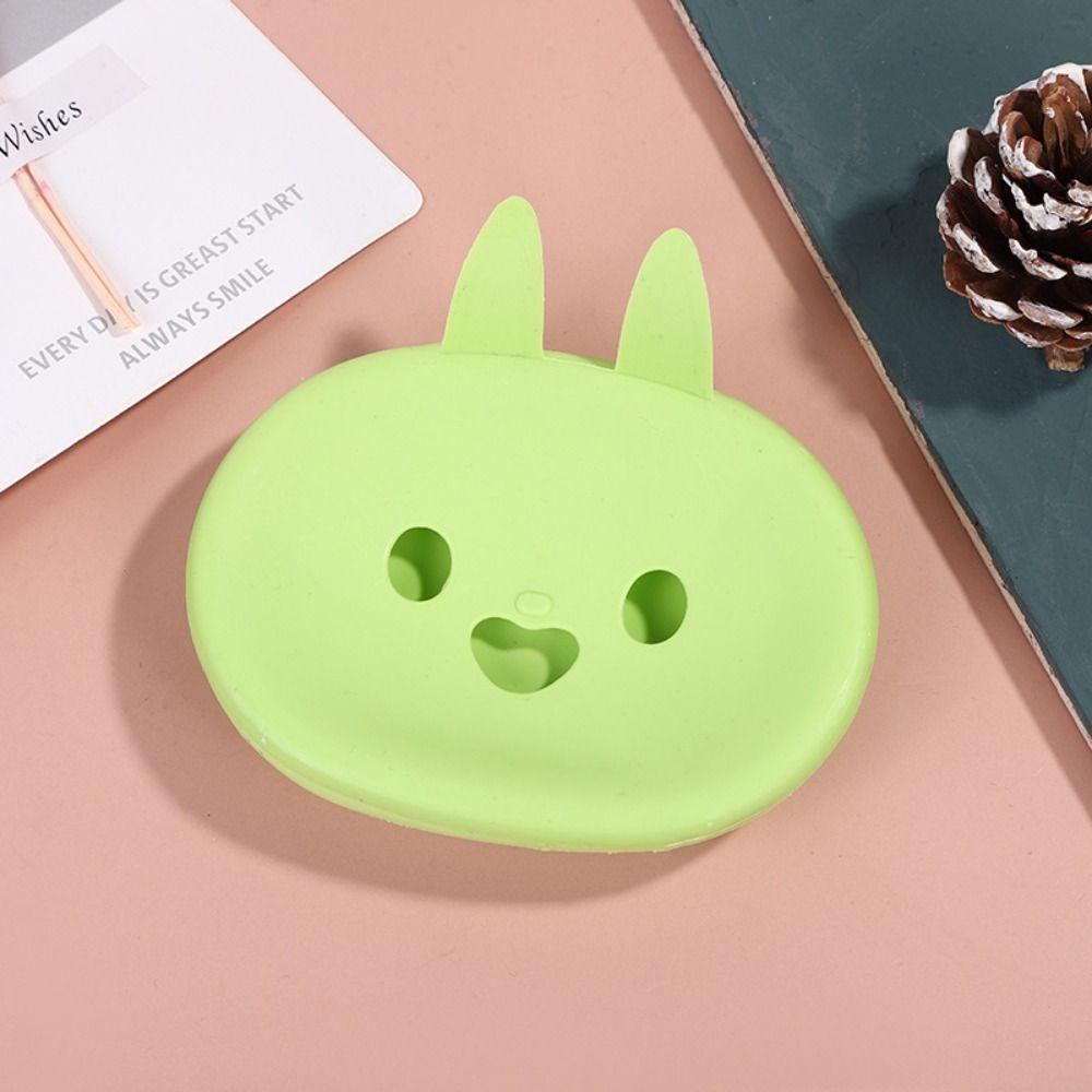 [Elegan] Kotak Sabun 1Pcs Bentuk Kelinci Indah Double Layer Kartun Smiley Bunny Soap Dish