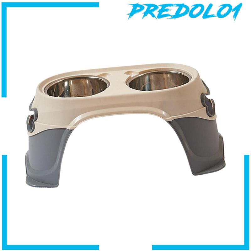 [Predolo1] Mangkok Raised Pet Bowl Stand Pet Feeder Tempat Makan Piring Anjing Non Slip