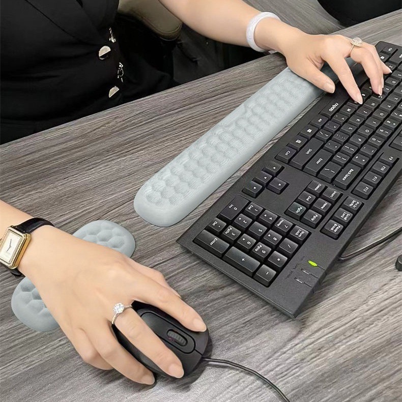 Alas Keyboard Mouse Cubing Cushion Bantal Meja Simple Memory Cotton Alas Keyboard Memory Cotton Mouse Pad Untuk Kantor/Game/Rumah