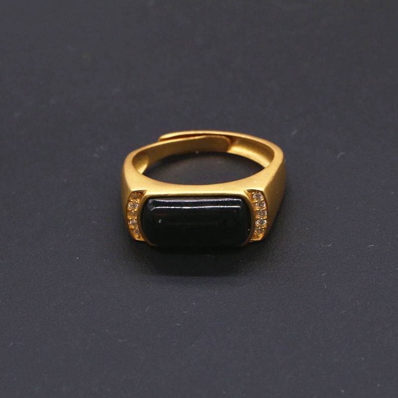 Baru Hetian Jasper Cincin Untuk Wanita Indah Cahaya Mewah Gaya Etnik Pesta Pertunangan Perhiasan Perak Dapat Disesuaikan