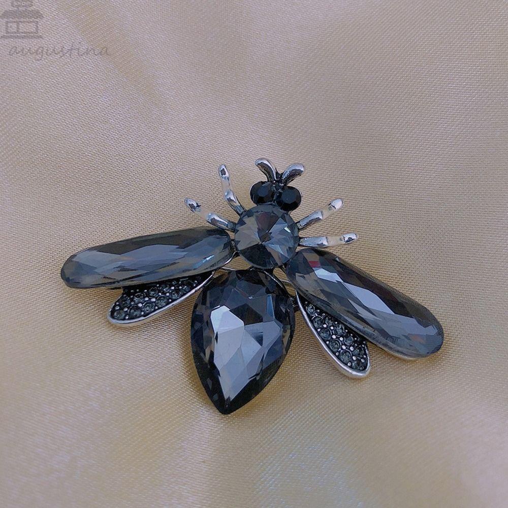 Agustina Wanita Bros Kreatif Elegan Ornamen Gaun Lebah Korsase Jas Berlian Imitasi Kristal Aksesori Pakaian