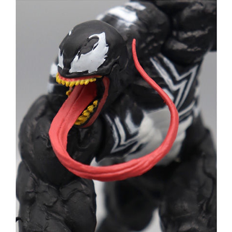 Movie Marvel The Avengers Venom Action Figure Spider Man Venom Figurine Boneka Dengan Dasar Mainan Anak Laki-Laki Dekorasi