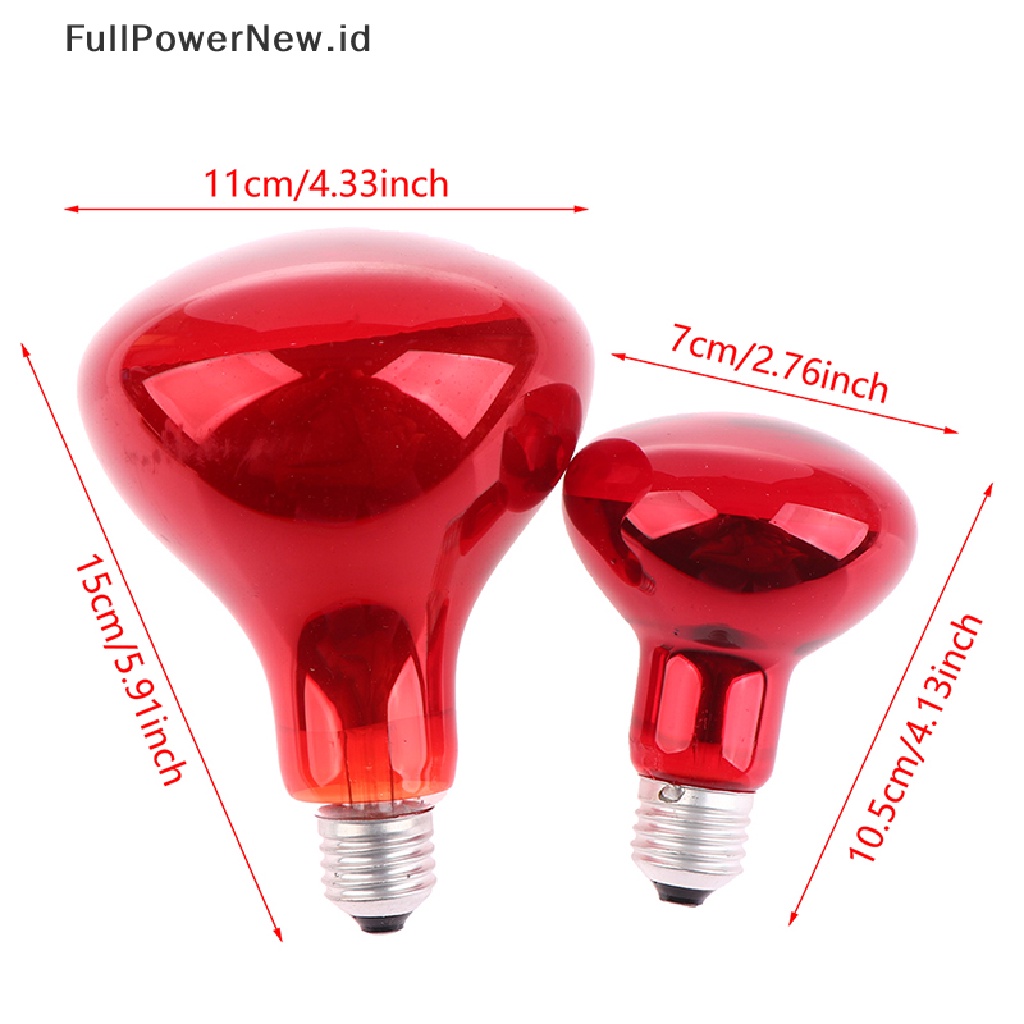 Power Infrared Red Heat Light Lampu Bohlam Terapi Pereda Nyeri Otot100/300W Bulb ID