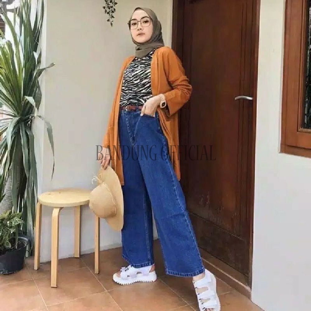 CELANA HIGH WAIST KULOT JEANS WANITA PREMIUM - Bandung Store