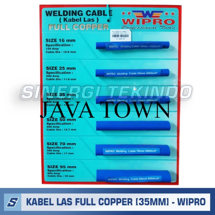 Sale Kabel Las 35mm Full Tembaga - WIPRO Welding Cable Full Copper 35 mm VFE216