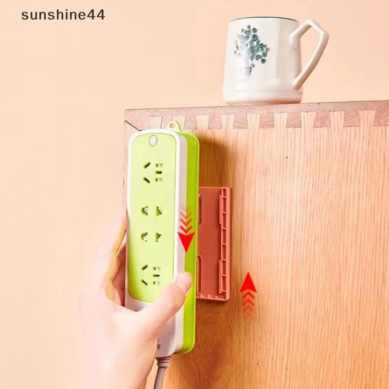 Sunshine Stop Kontak Tempel Dinding Holder Socket Plug Fixer Kabel Kawat Organizer Rak ID