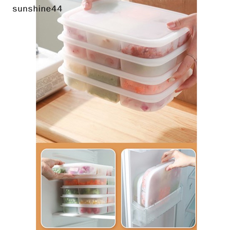 Sunshine Kotak Penyimpanan Buah Makanan Portable Kompartemen Kulkas Freezer Organizers ID