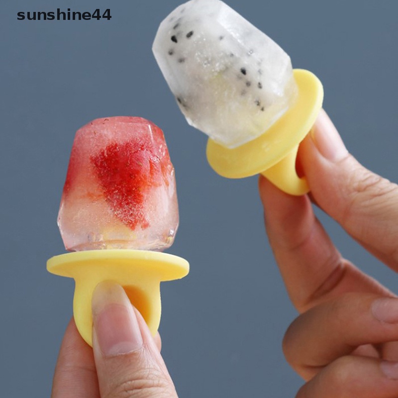 Sunshine 7rongga Honeycomb Cetakan Es Krim Silikon Ice Cream Ball Maker Dengan Handle ID