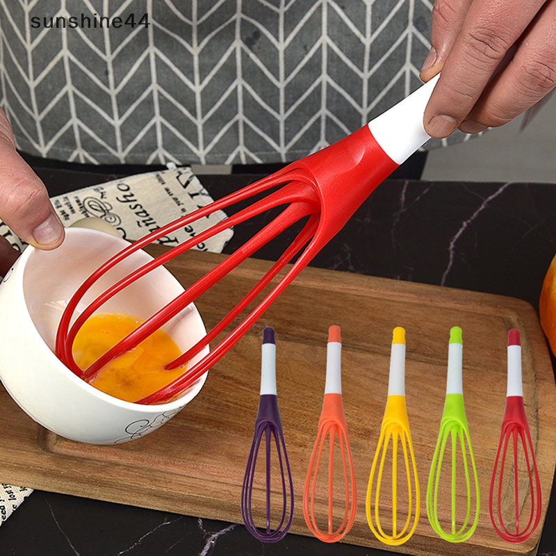 Sunshine Collapsible 2-In-1 Balloon/Flat Whisk Pengocok Telur Manual Foldable Egg Frother ID