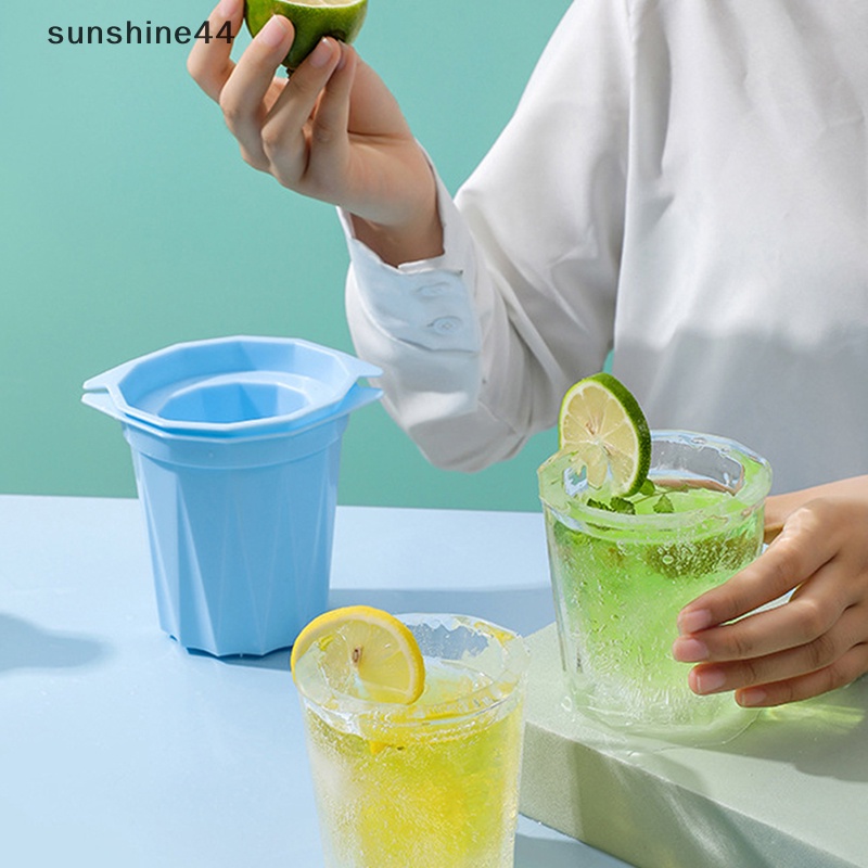 Sunshine 1Pc Silicone Ice Cube Maker Bar Pesta Es Cup Cetakan Minuman Jus Alat Minum ID