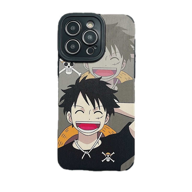 One Piece Smile Luffy Leather Soft Case IP IPhone 7 8 Plus SE 2020 X XR XS Max 11 12 13 14 Pro Max 14 Plus Camera Protect for Man Men's