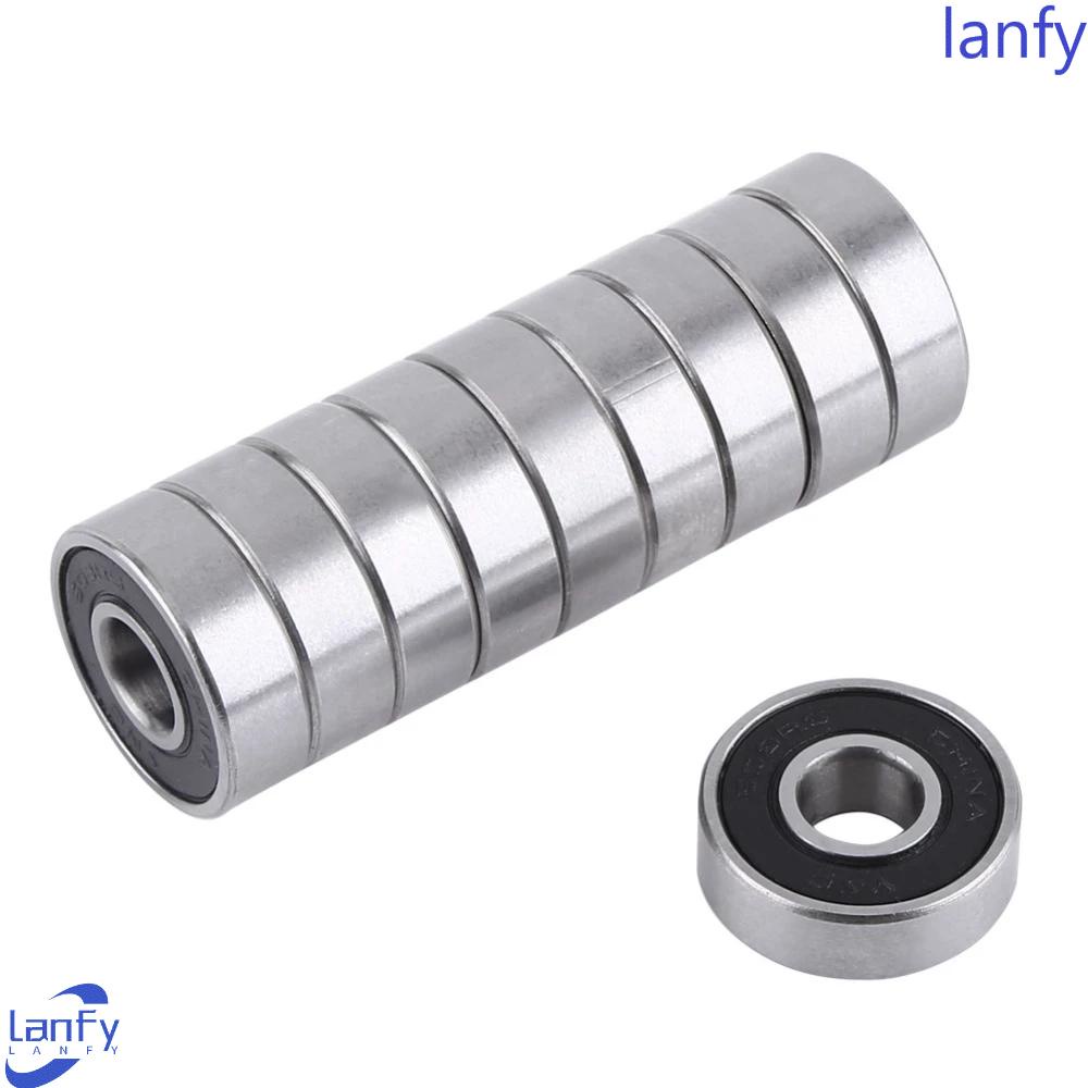 Lanfy Ball Bearing 10Pcs 608RS Alur Dalam 608-2RS
