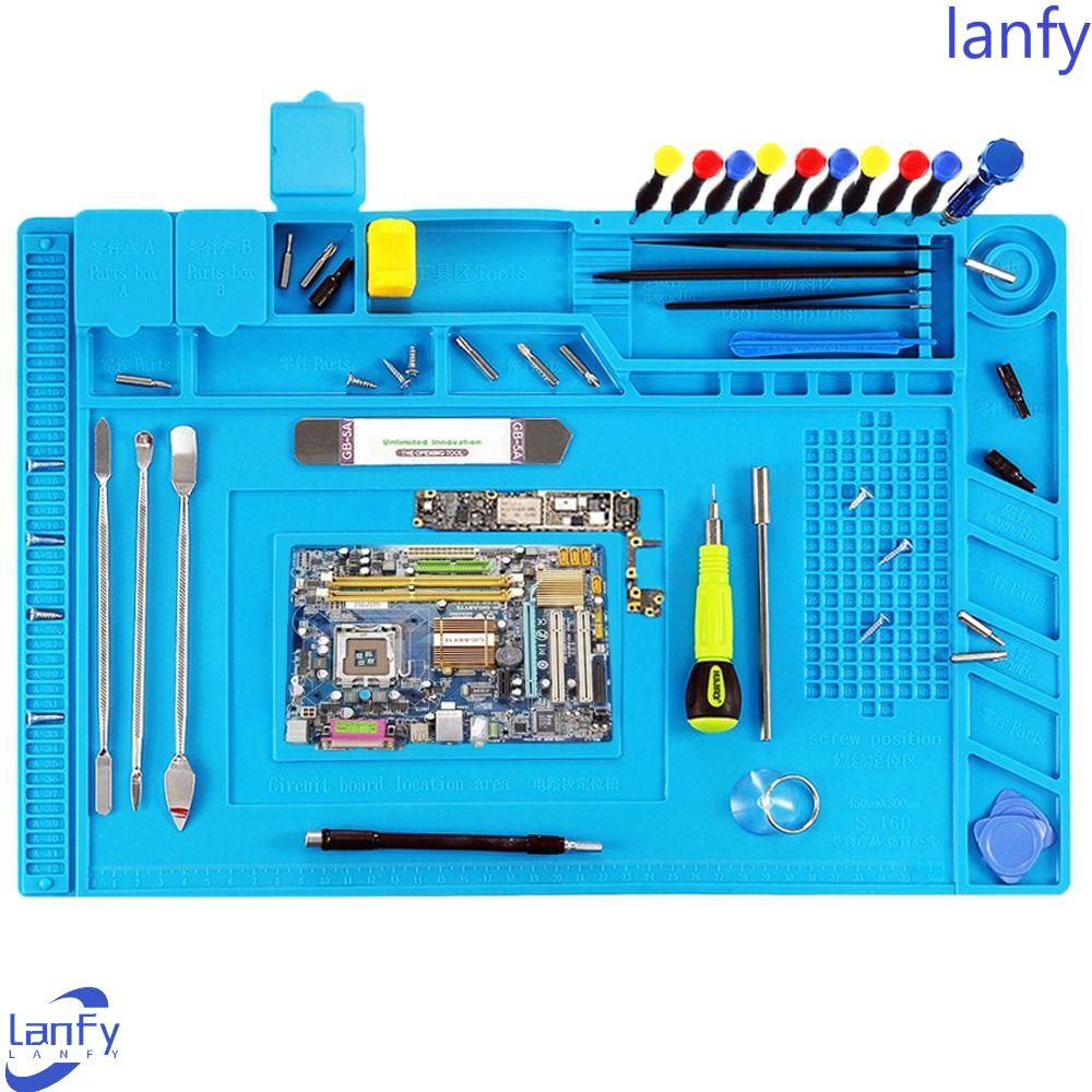 Lanfy Soldering Mat ESD Job Soldering Station Komputer Working Repair Pad Heatresistant Alat Perbaikan Telepon