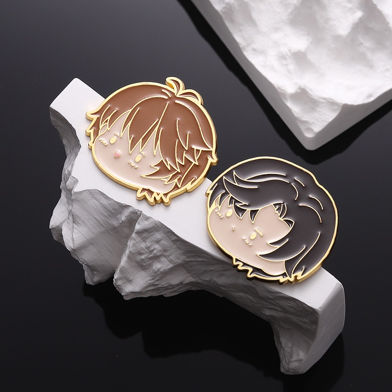 Aksesoris Anime Jepang Chainsaw Man Pin Enamel Lencana Kartun Pochita Logam Lencana Tombol Bros Cosplay Perhiasan Hadiah