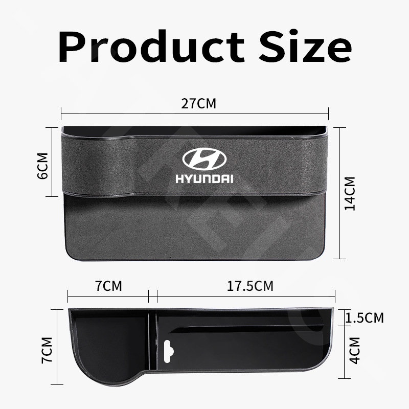 Hyundai Car Seat Storage Box Seat Side Gap Slit Pocket Car Cup Holder Storage Organizer Untuk Creta Stargazer Grand i10 Kona Tucson Ioniq 5aksen Palisade H1 Santa Fe