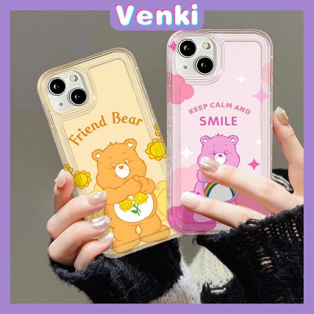 VENKI -For iPhone 11 iPhone Case Clear Case TPU Soft Case Airbag Shockproof Cute Cartoon Bear Compatible with iPhone 14 13 Pro Max iPhone 12 Pro Max 11 7Plus 6Plus XR xs max 7 8