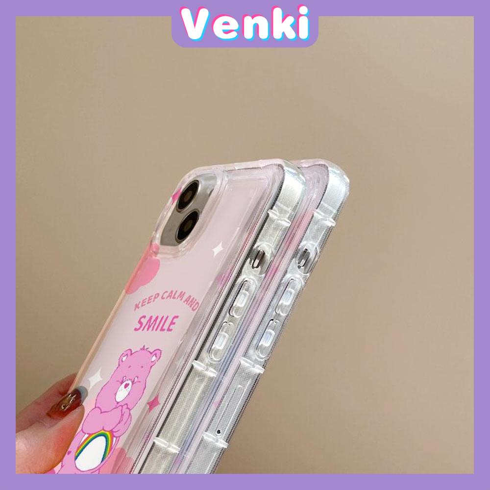 VENKI -For iPhone 11 iPhone Case Clear Case TPU Soft Case Airbag Shockproof Cute Cartoon Bear Compatible with iPhone 14 13 Pro Max iPhone 12 Pro Max 11 7Plus 6Plus XR xs max 7 8