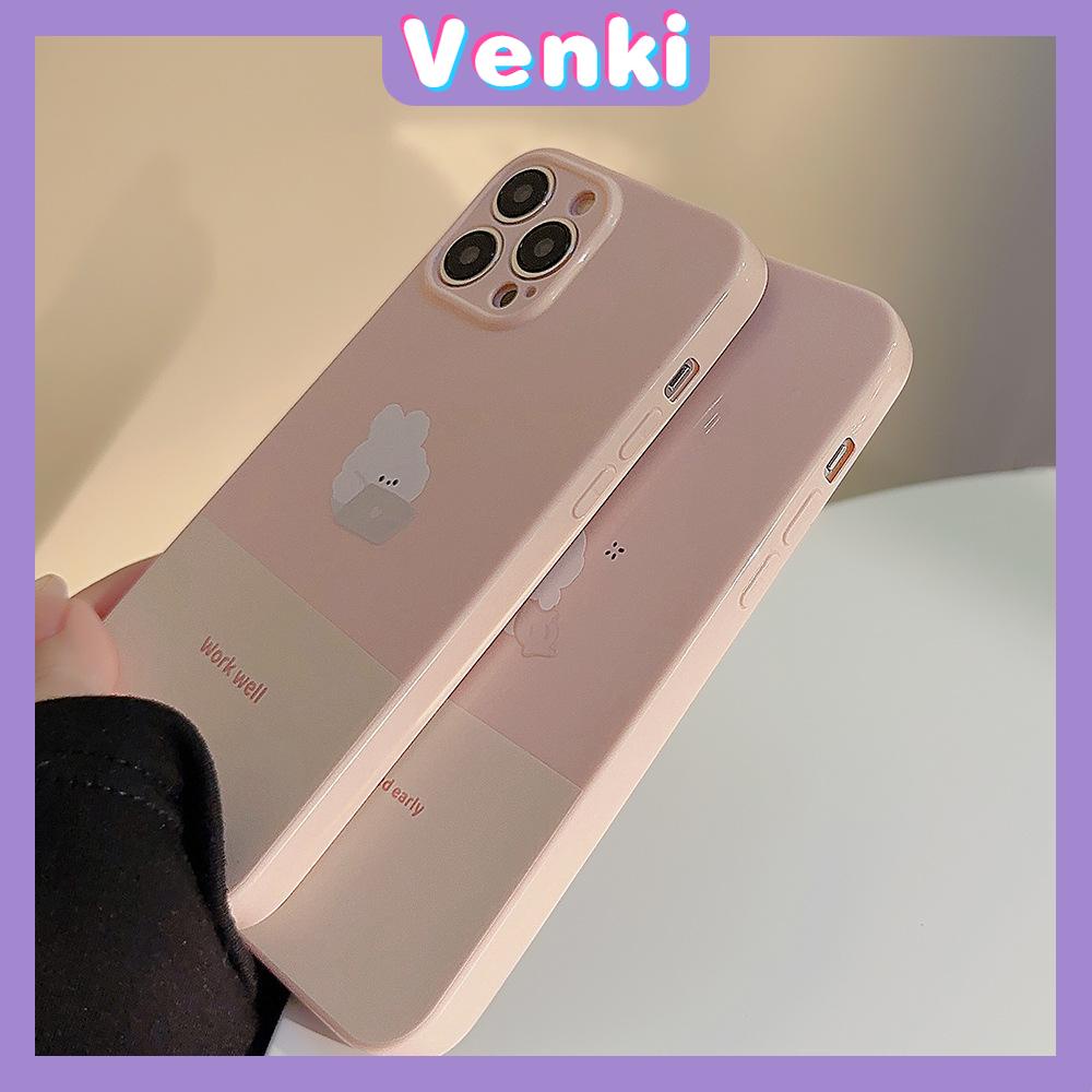 VENKI - For iPhone 11 iPhone Case Pink Glossy TPU Soft Case Shockproof Camera Cover Protection Cute Animonls Compatible with iPhone 14 13 Pro max 12 Pro Max xr xs max 7Plus 8Plus