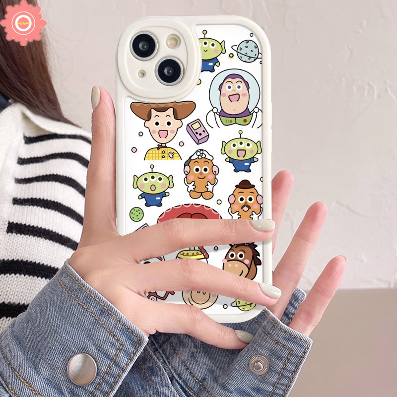 Case Untuk Realme C53 C35 C25s 5 8i 6i 9i 6 6s 5i 7i C11 C15 C55 C30 C25Y 10 8 Pro C1 C12 C3 C31 C20 C21Y C21 GT C17 C20A Toy Story Lucu Kartun Strawberry Bear Manyo Lembut Sarung