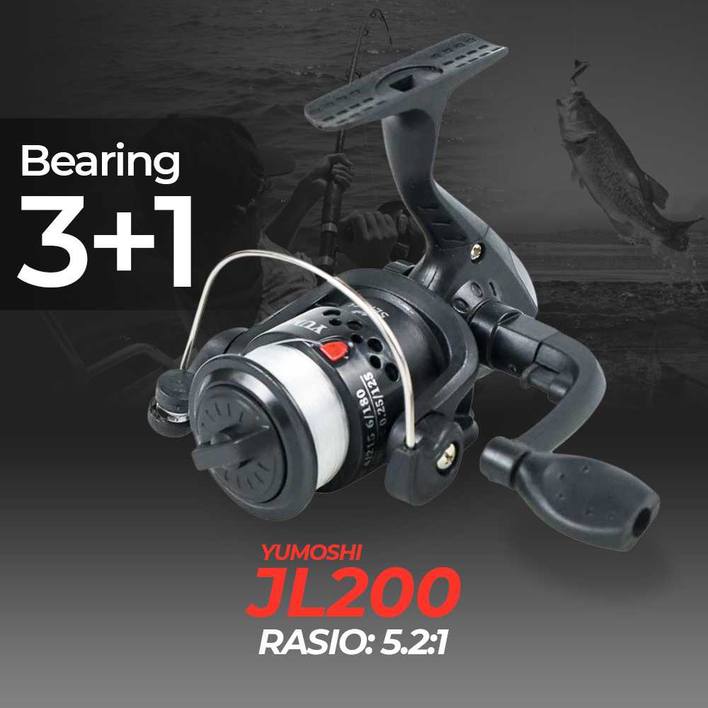 THFS Gulungan Pancing Fishing Reel 3 and 1 Ball Bearing 5.2:1 J4L272