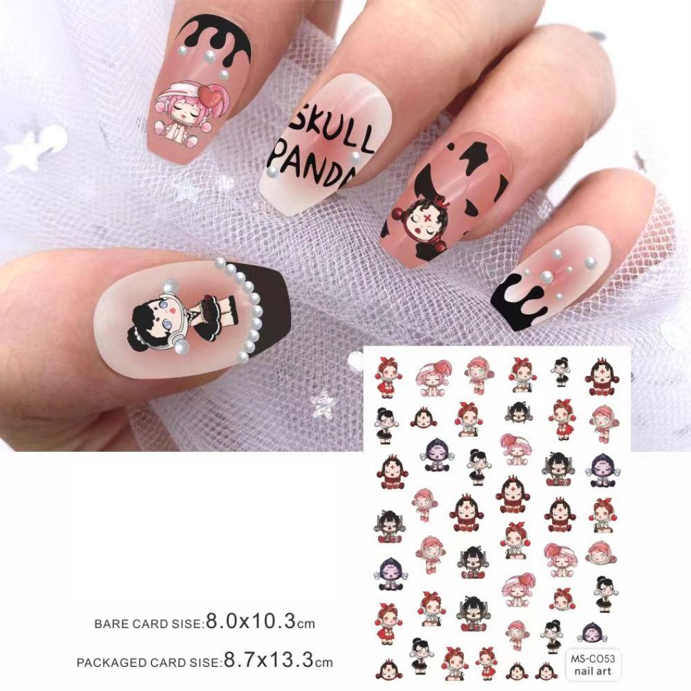 Mxbeauty Stiker Kuku Dengan Lem Belakang Kartun Kuromi Sailor Moon Kiki Jasa Titip Cinnamoroll Nail Art Dekorasi